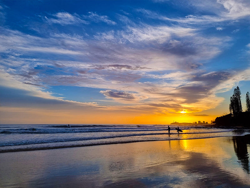 Australian surf photography on canvas in a coastal living room