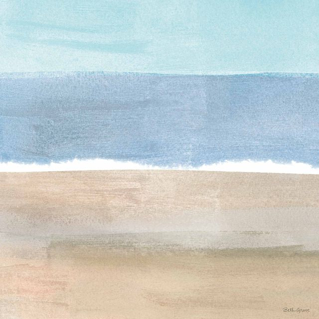 Soft Shores coastal art print as a housewarming gift in an Australian living room