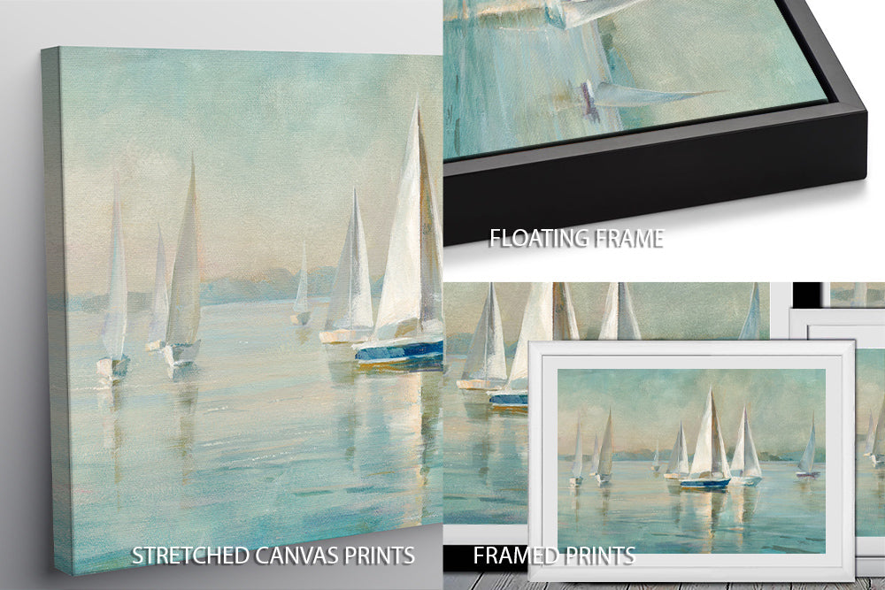 Sailboats at Sunrise by Danhui Nai