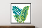 Coconut Palm VI framed wall art in a beach-style room