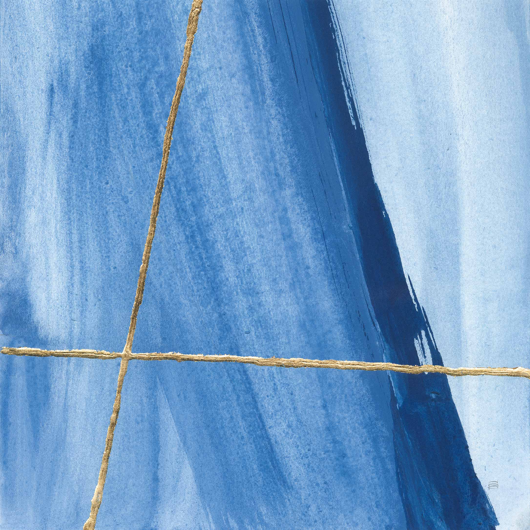 Blue Abstract Geometrics Pair