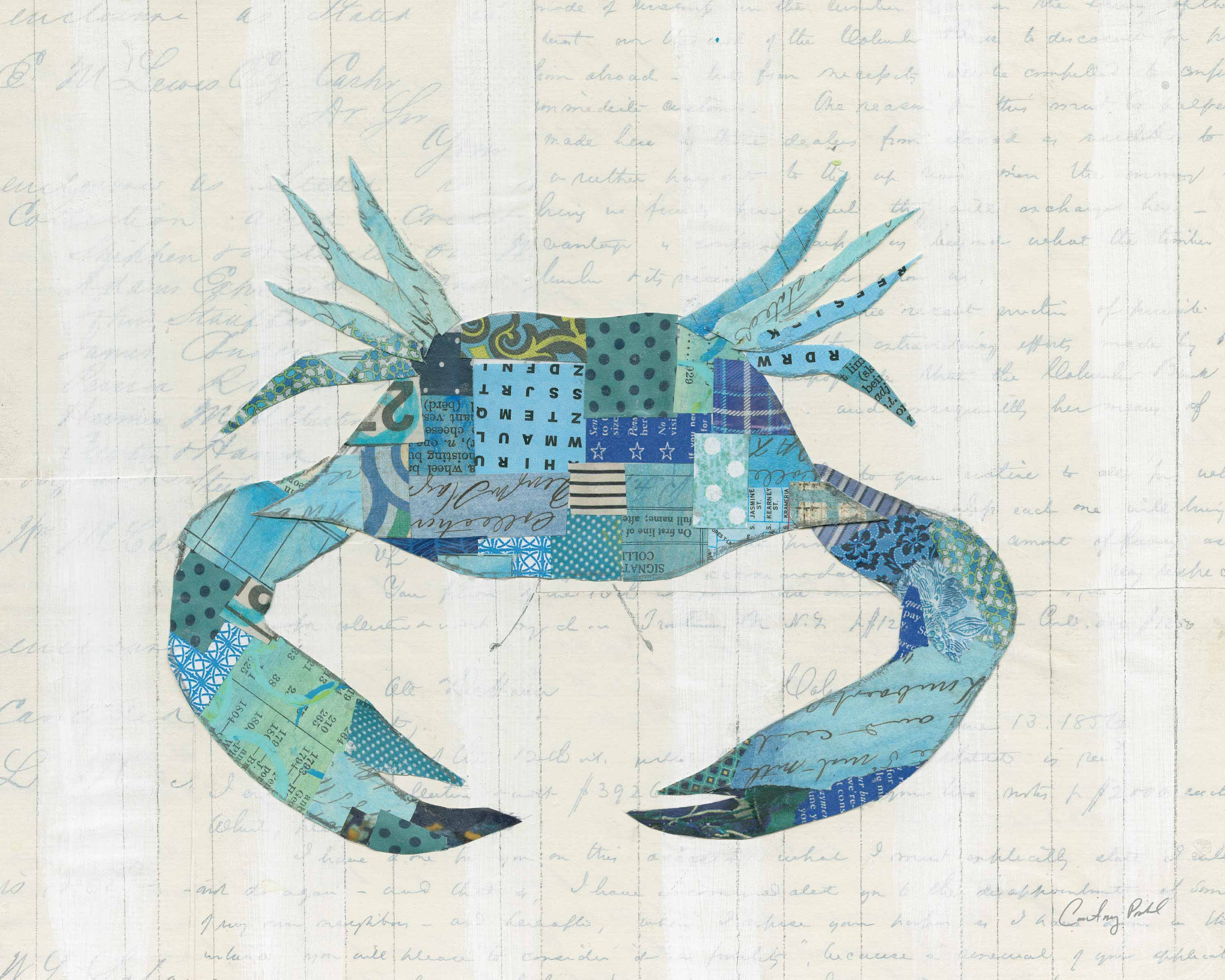 In the Ocean II coastal canvas print by Courtney Prahl