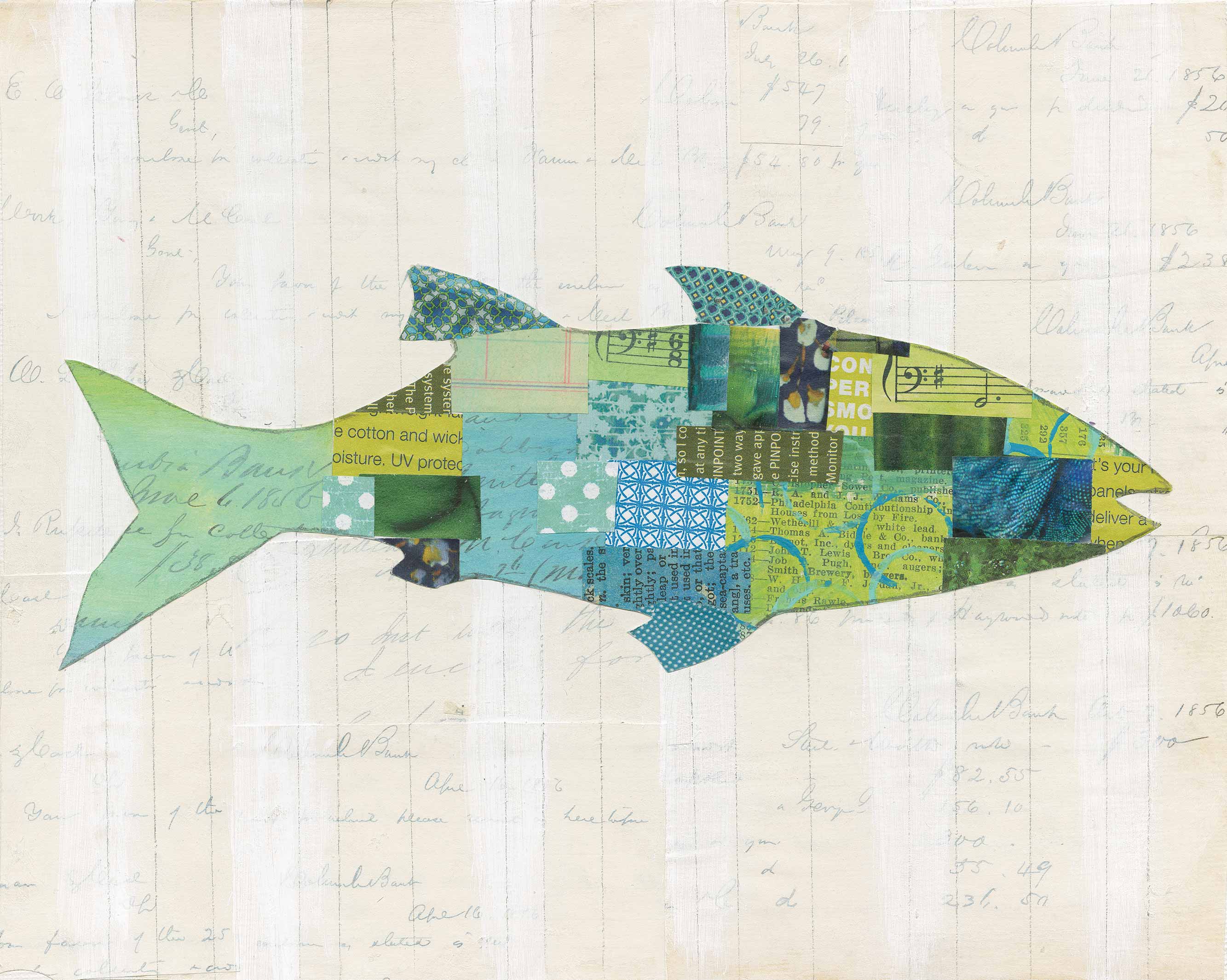 In the Ocean III coastal canvas print by Courtney Prahl