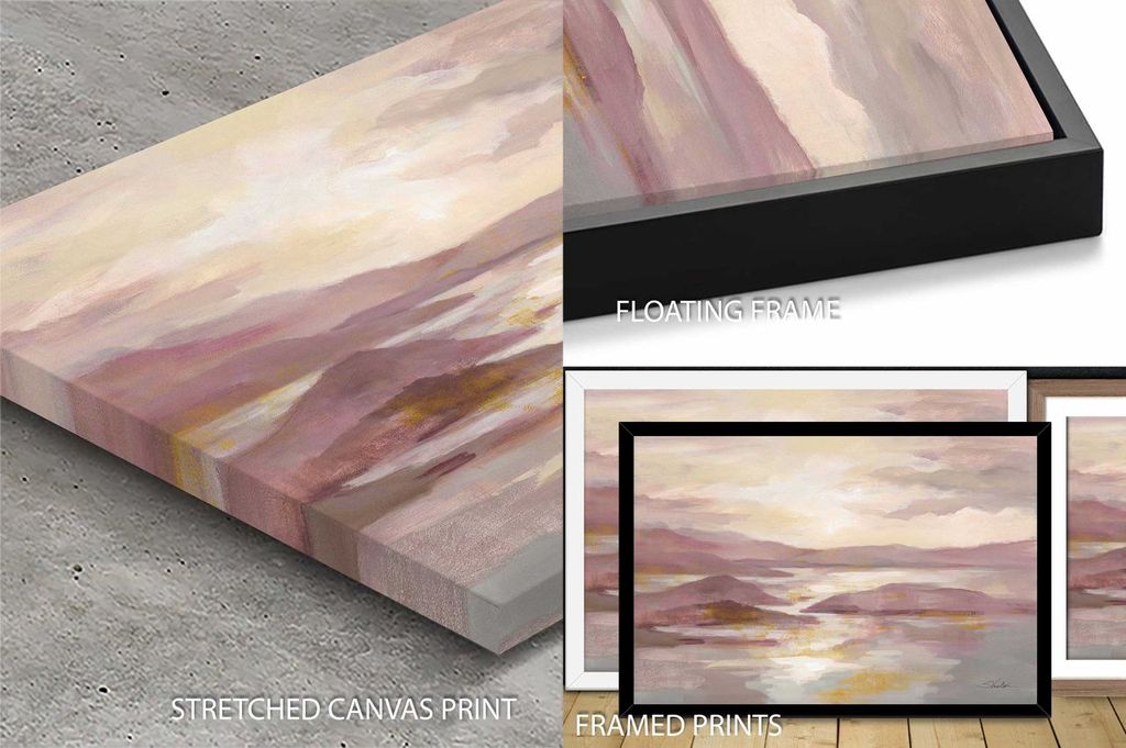 Pink and Gold Landscape