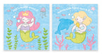 Magical Mermaid III square coastal diptych alternate view