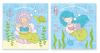 Magical Mermaid III square coastal diptych canvas print
