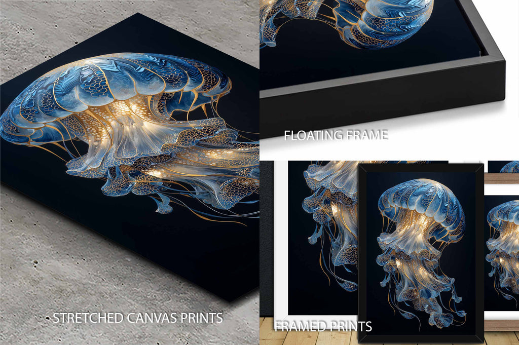 Midnight Jellyfish Triptych