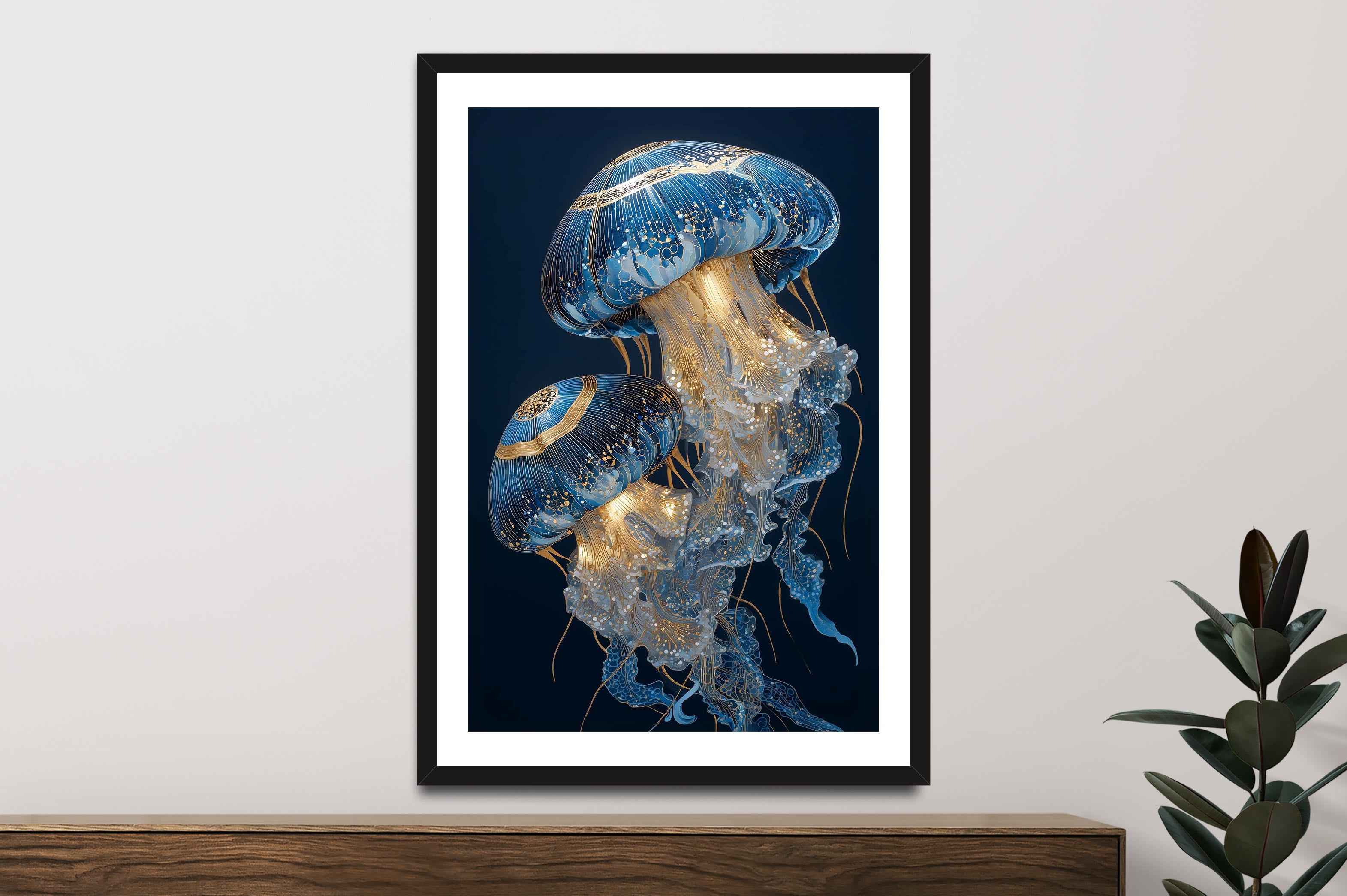 Midnight Jellyfish Triptych