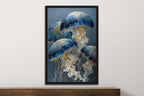Moonlit Medusae I triptych framed wall art
