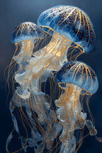 Moonlit Medusae II single panel close-up