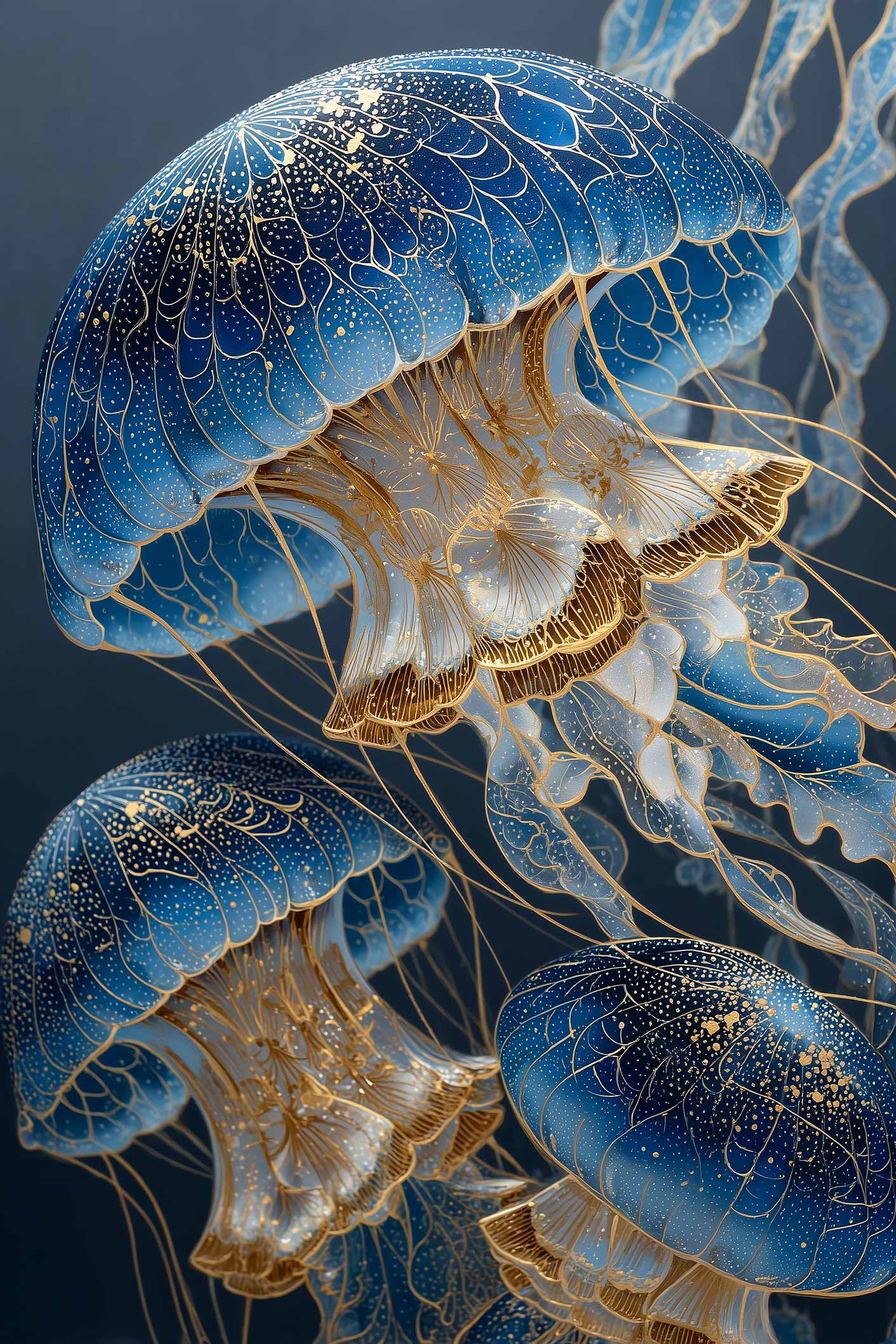 Moonlit Medusae IV single panel close-up