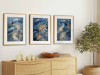 Moonlit Medusae triptych canvas print full hero view