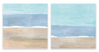 Soft Shores neutral coastal diptych canvas print