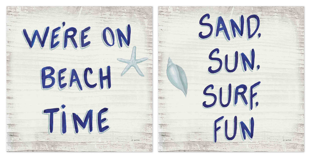 Beach Time  Diptych by James Wiens