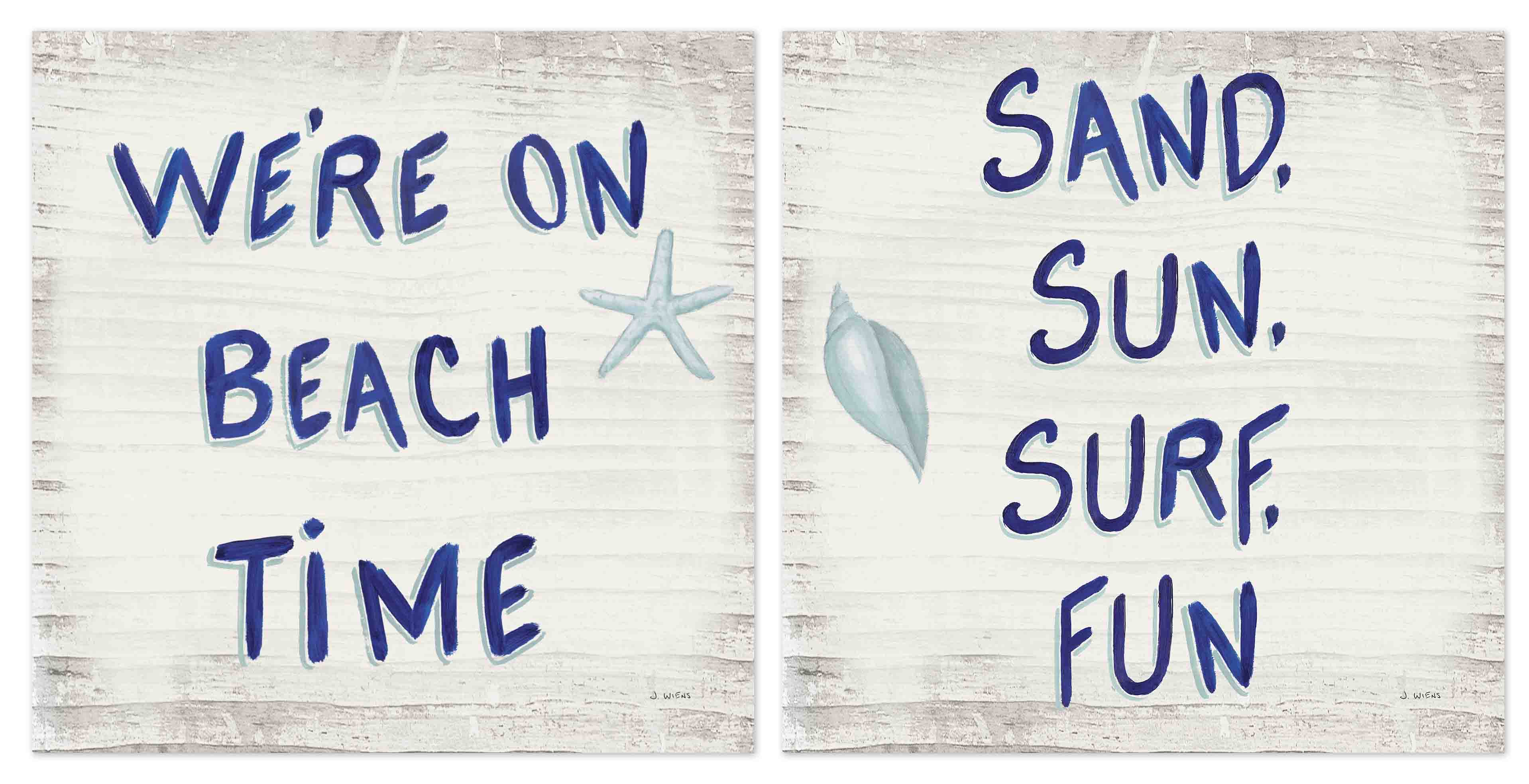 Beach Time  Diptych by James Wiens