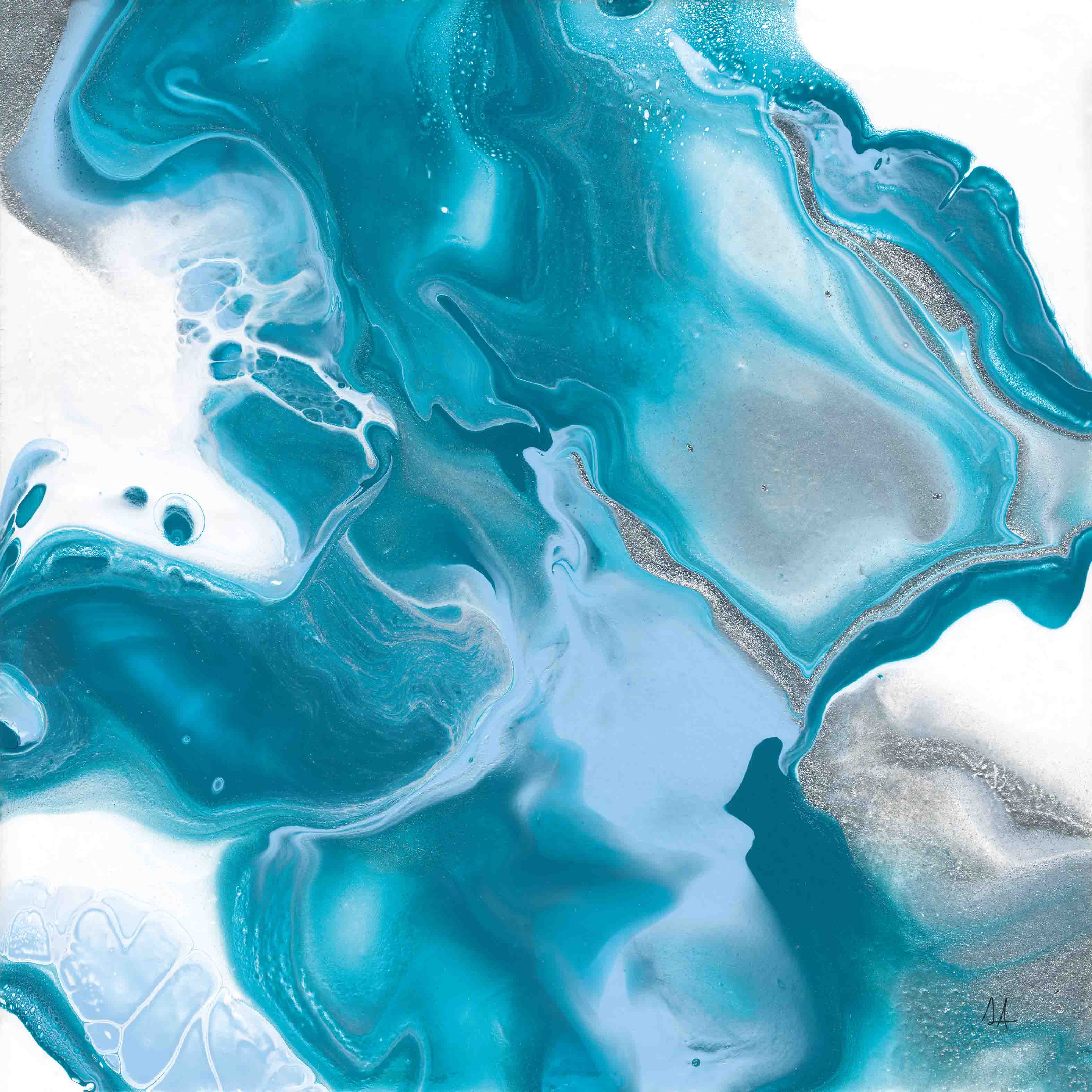 Blue Lagoon Diptych by Sarah Adams