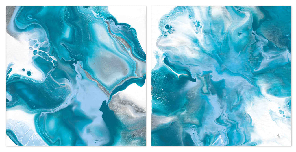 Blue Lagoon Diptych by Sarah Adams