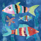 Boho Reef Fish Diptych I