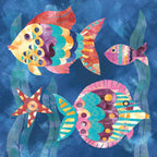 Boho Reef Fish Diptych I