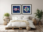 Boho Reef Fish Diptych II