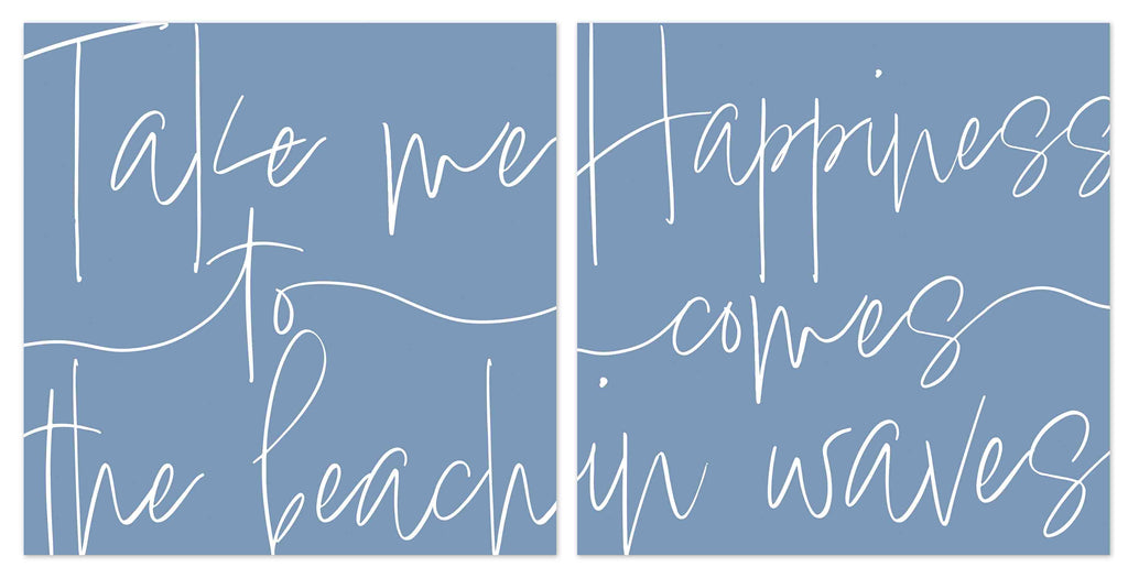 By the Beach Diptych by Sarah Adams