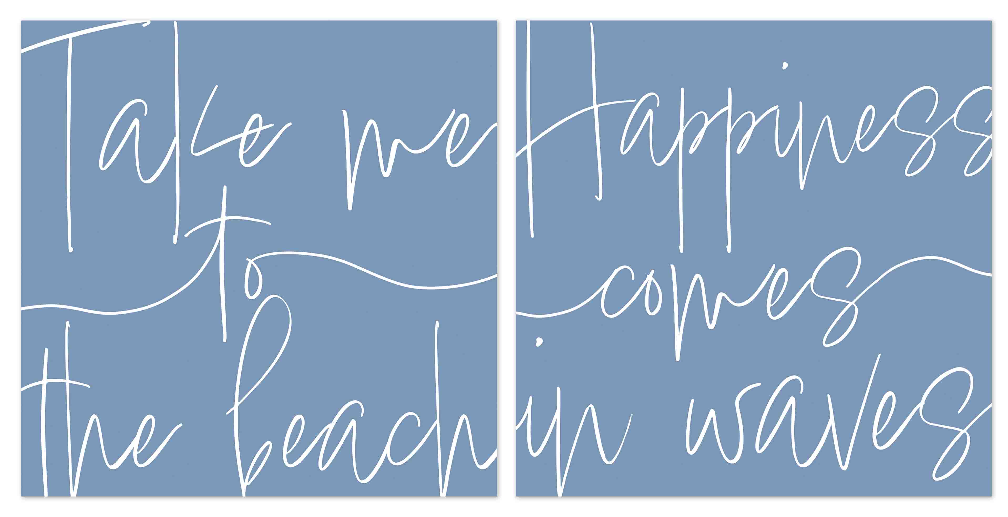 By the Beach Diptych by Sarah Adams