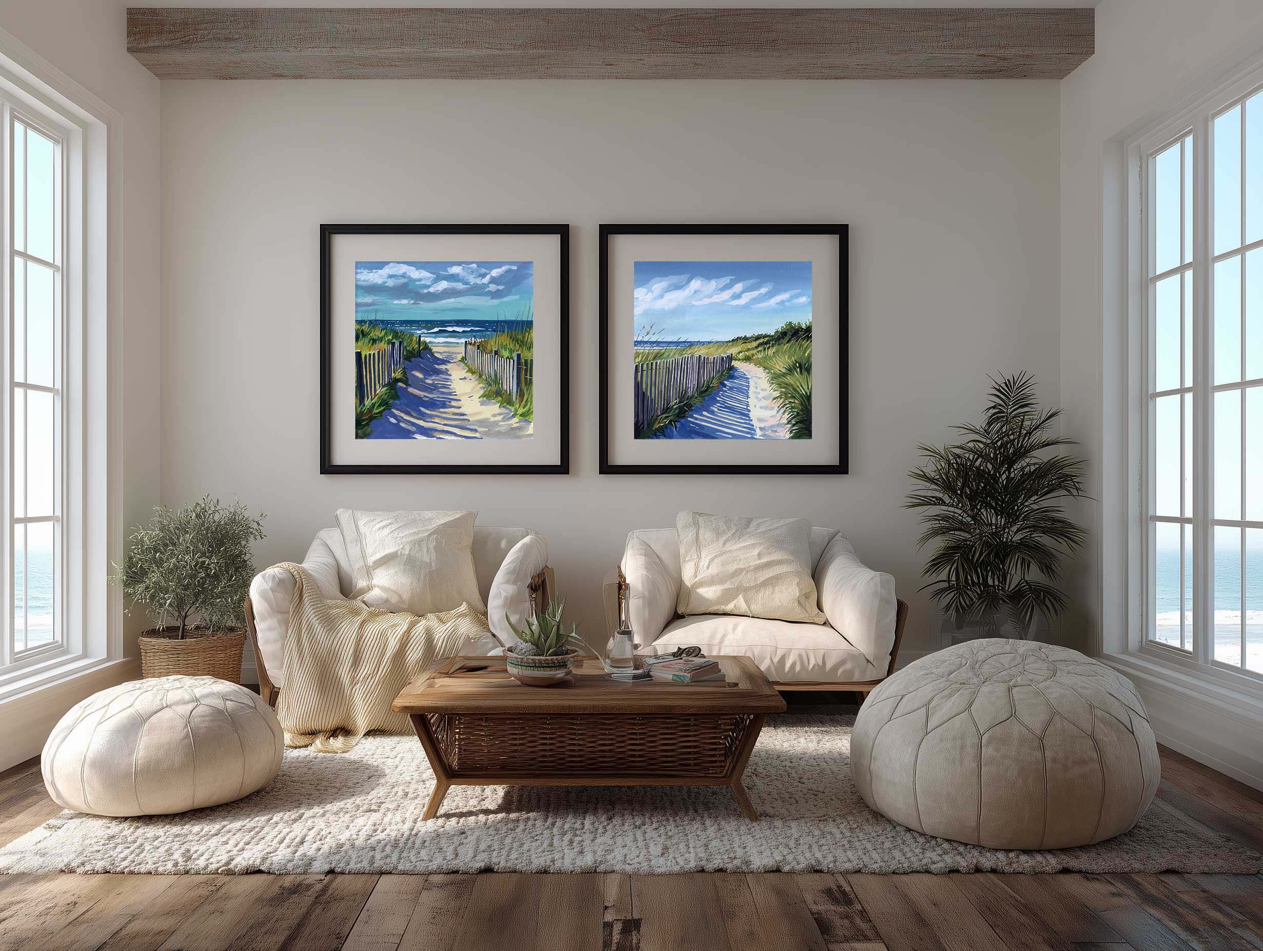 Grassy Path To The Beach Diptych