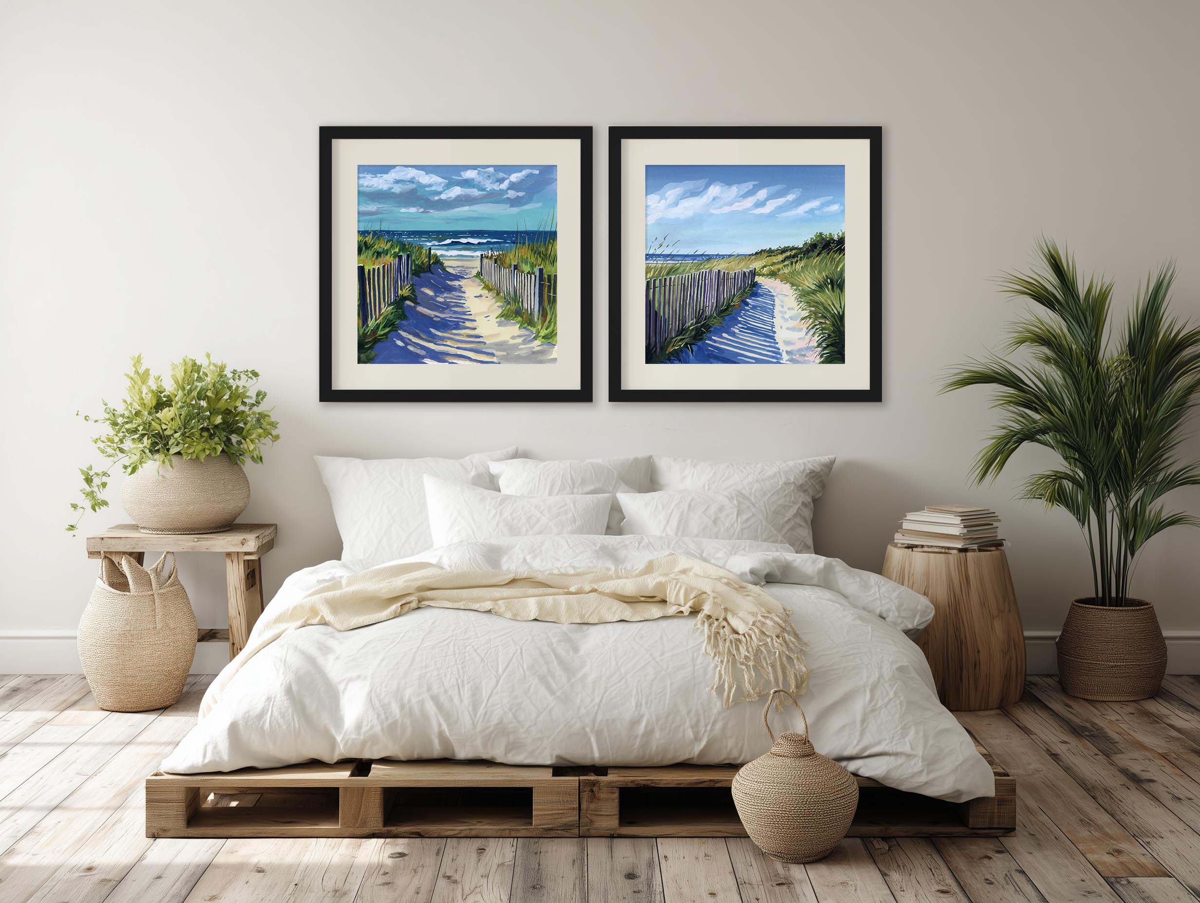 Grassy Path To The Beach Diptych