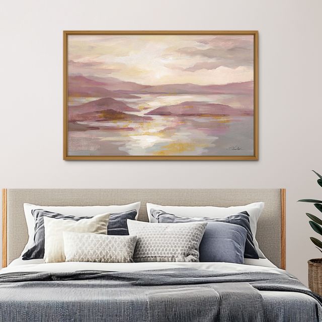 Pink and Gold Landscape