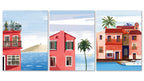 Las Palmas Triptych Art Set by Omar Escalante
