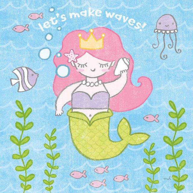 Magical Mermaid I — coastal wall art print at Salt and Sol Australia — printed in Australia