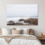 Misty Shore on The Rocks