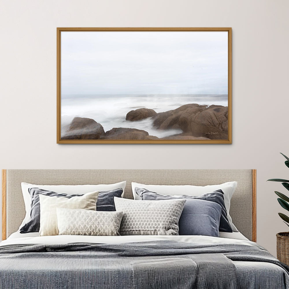 Misty Shore on The Rocks