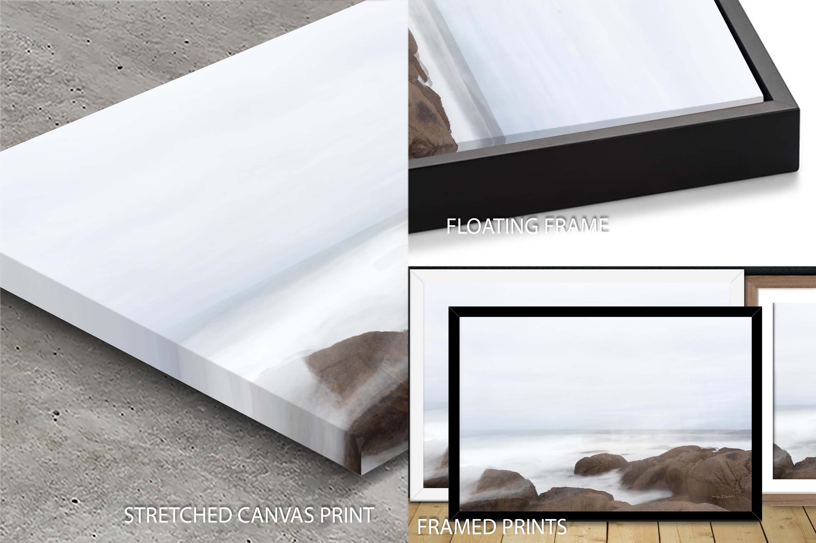 Misty Shore on The Rocks