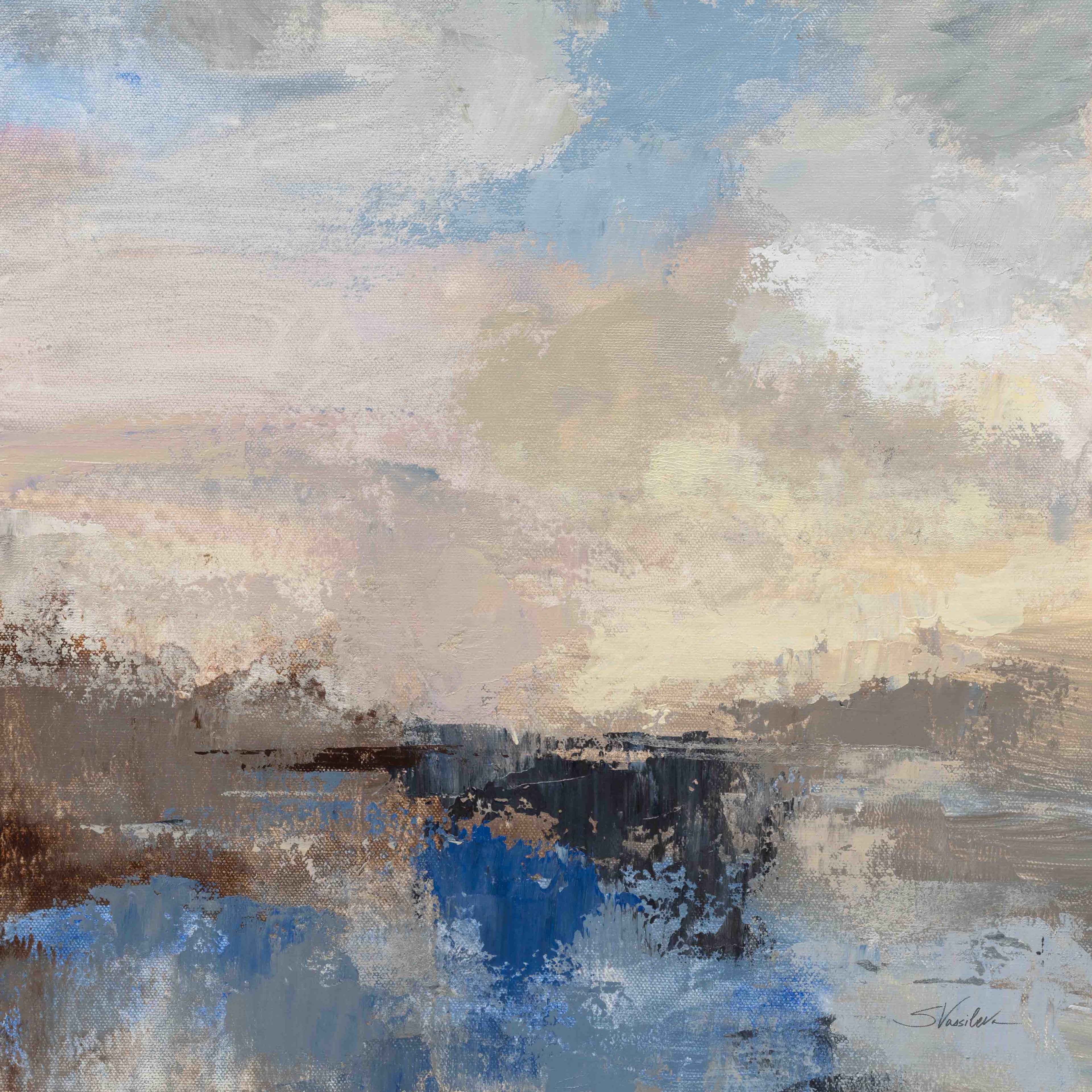 Morning Marine Layer I & II – Abstract Coastal Diptych