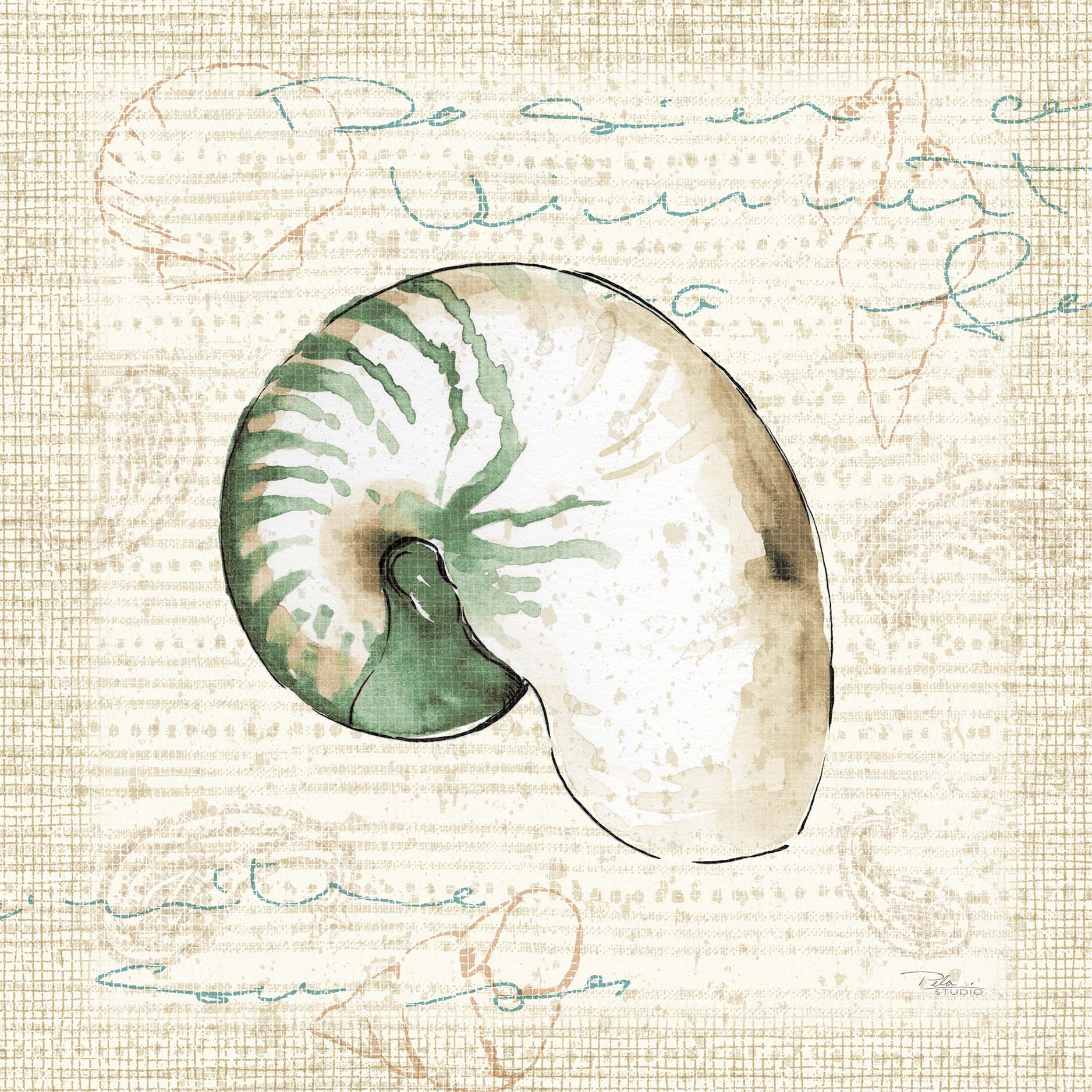 Ocean Prints I & II – Square Coastal Diptych