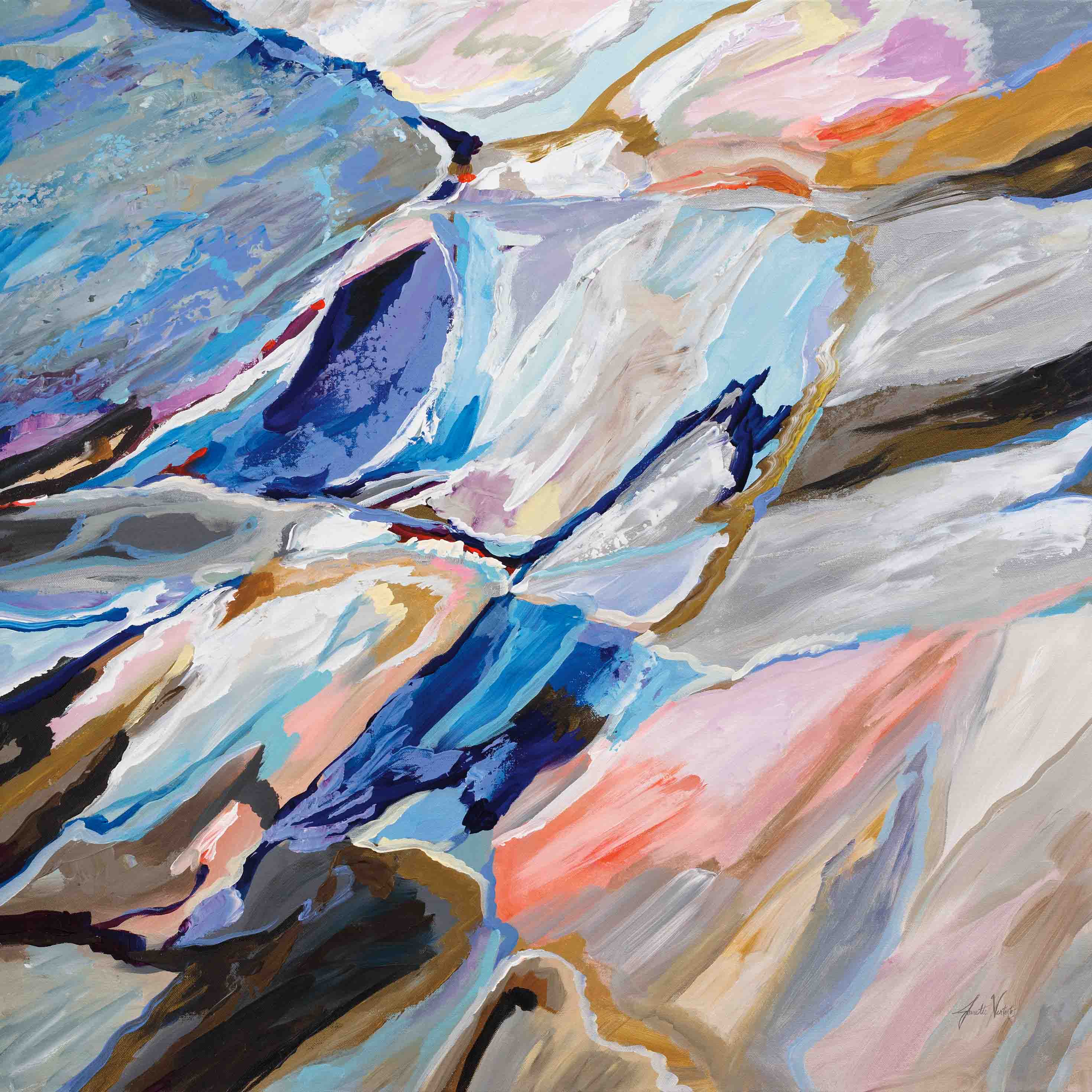 Push and Pull – Abstract Diptych Pair