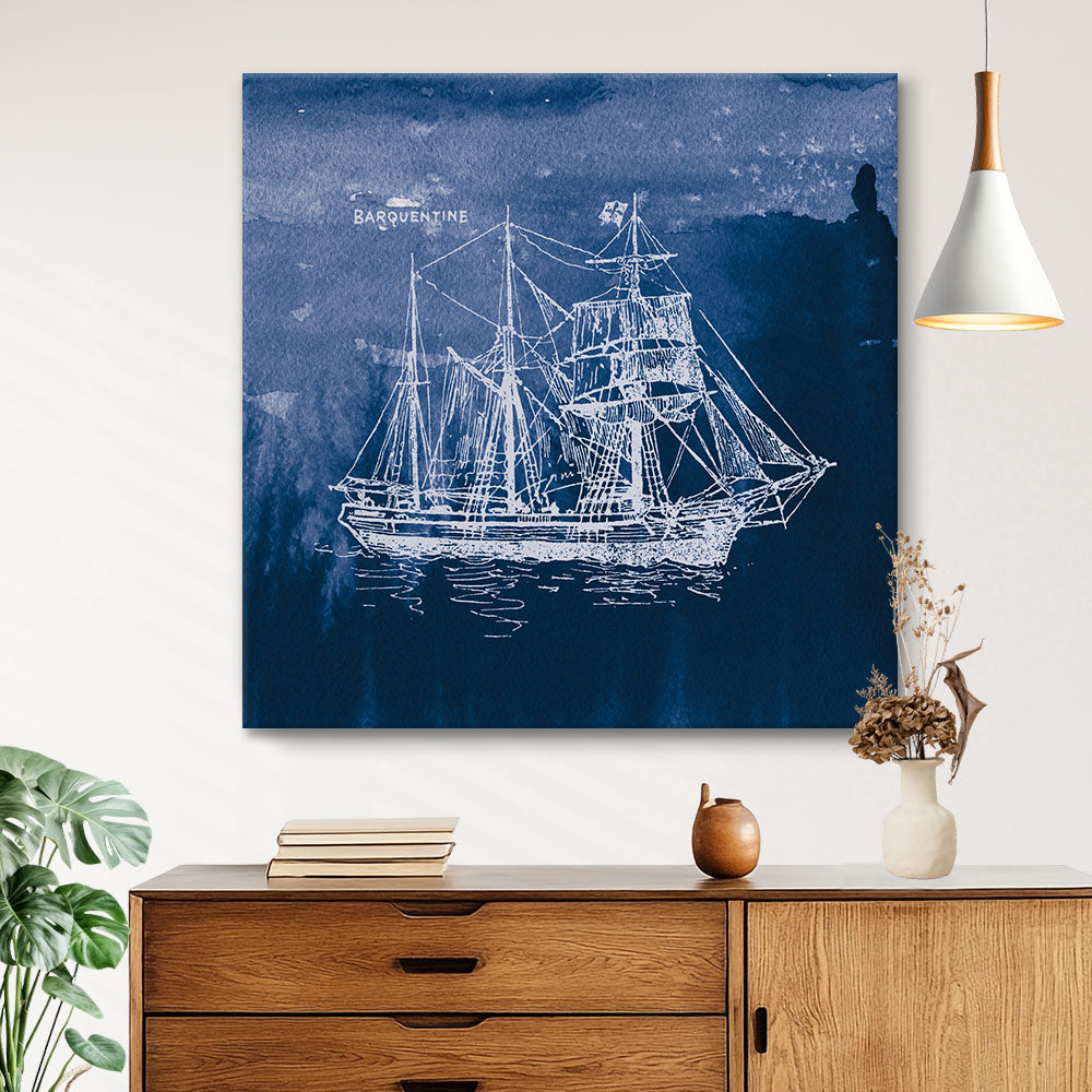 Sailing Ships III Indigo