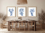 Shibori Coral Triptych Art Set by Mary Urban