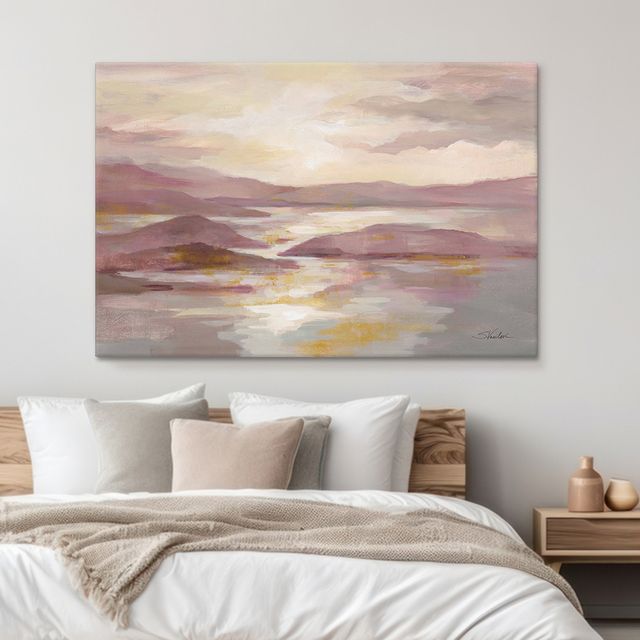 Pink and Gold Landscape