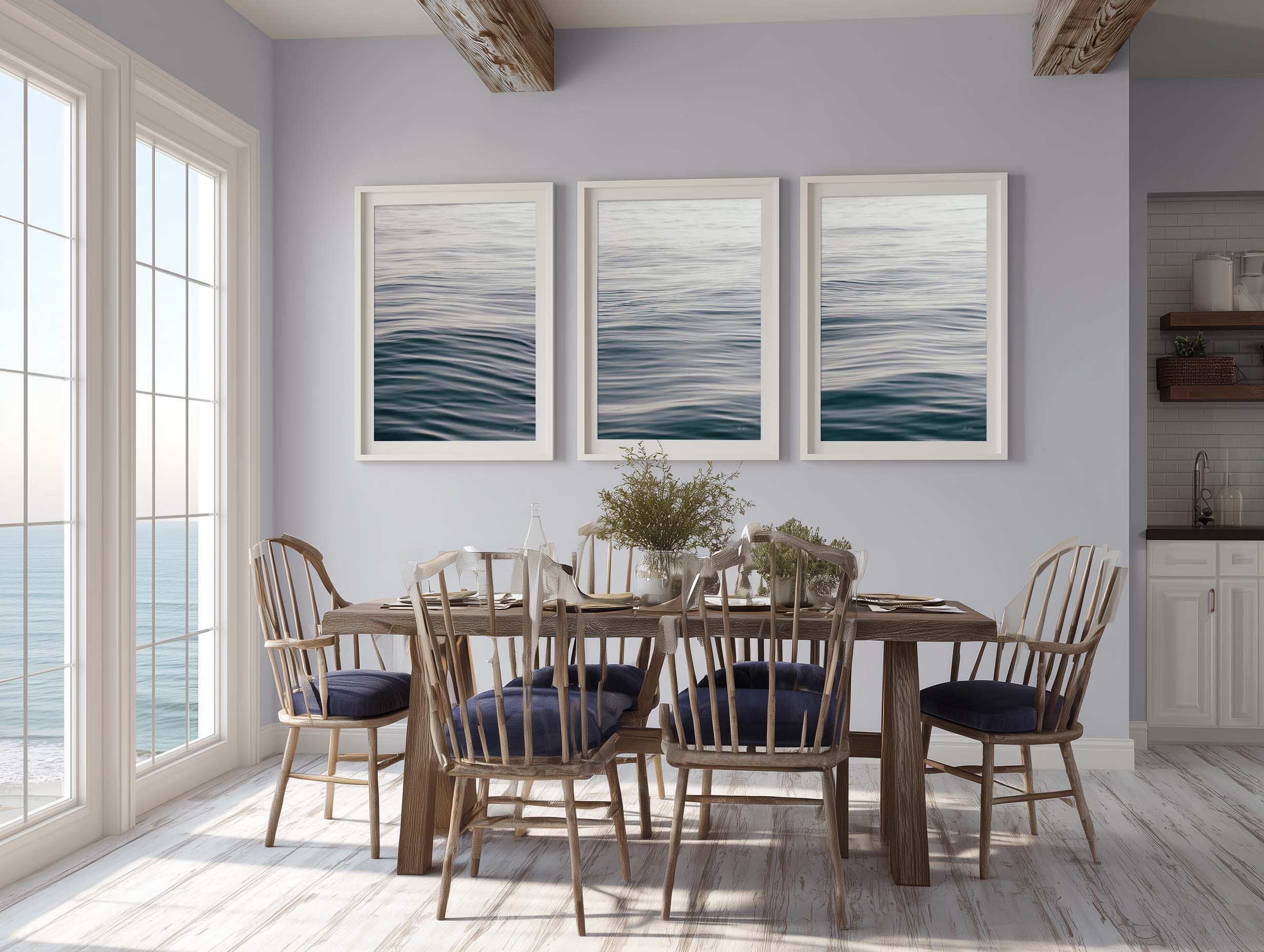 The Silent Sea Triptych by Deborah Revell