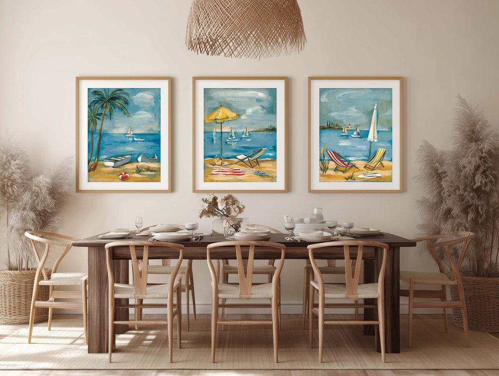 Turquoise Bay Triptych by Silvia Vassileva