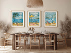 Turquoise Bay Triptych by Silvia Vassileva