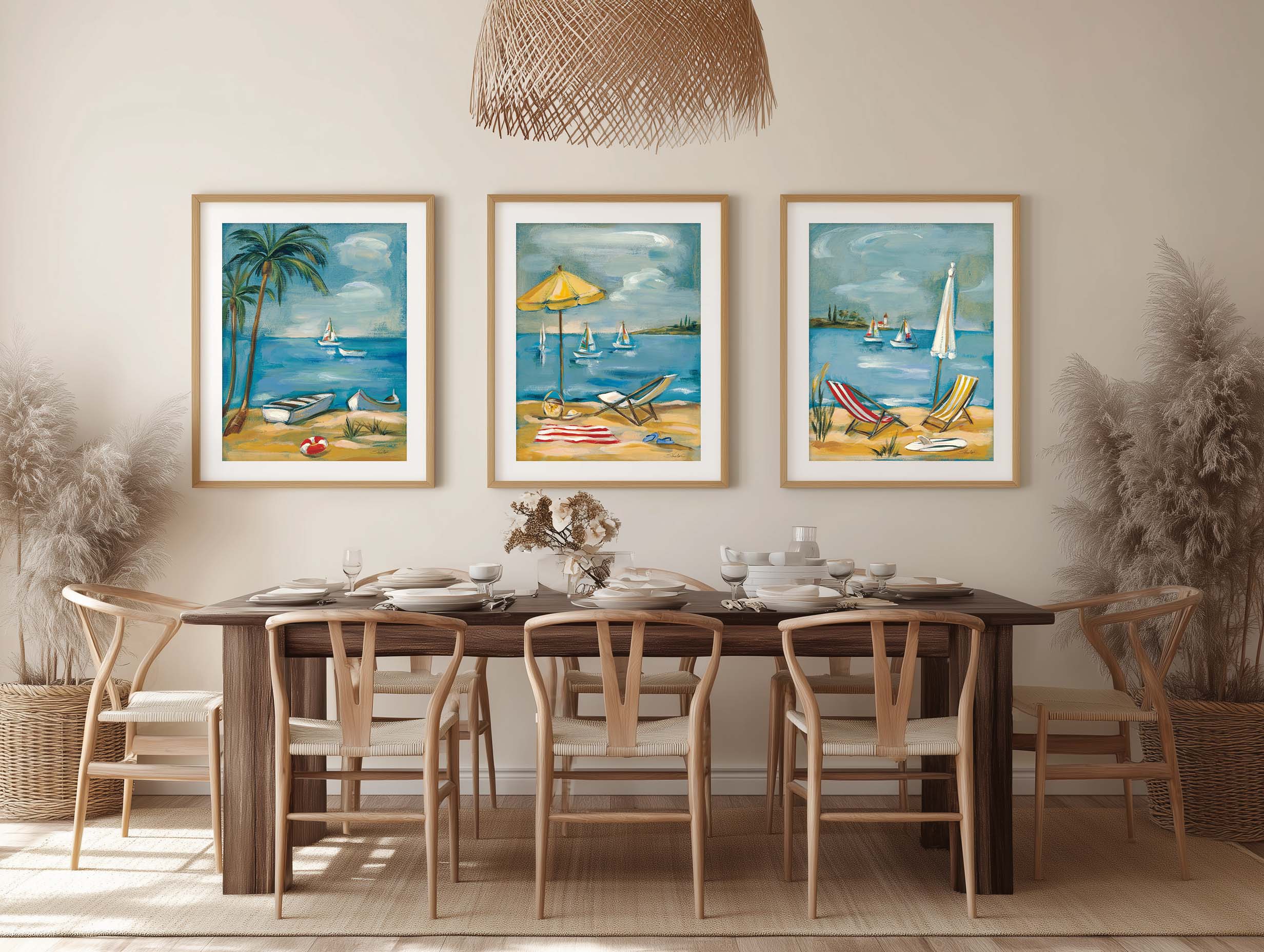 Turquoise Bay Triptych by Silvia Vassileva