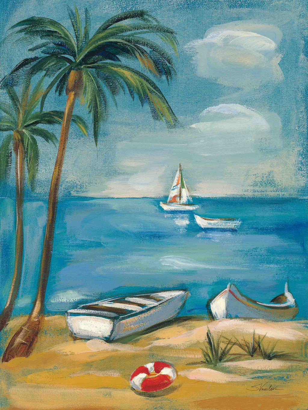 Turquoise Bay Triptych by Silvia Vassileva