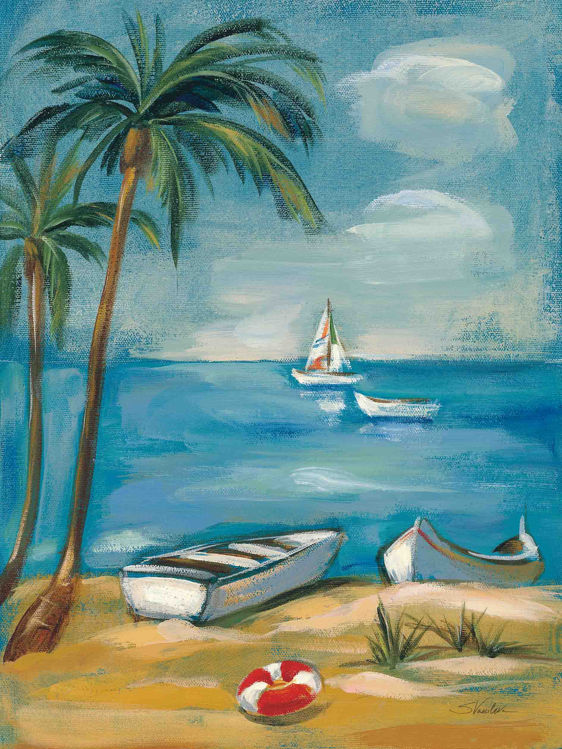 Turquoise Bay Triptych by Silvia Vassileva