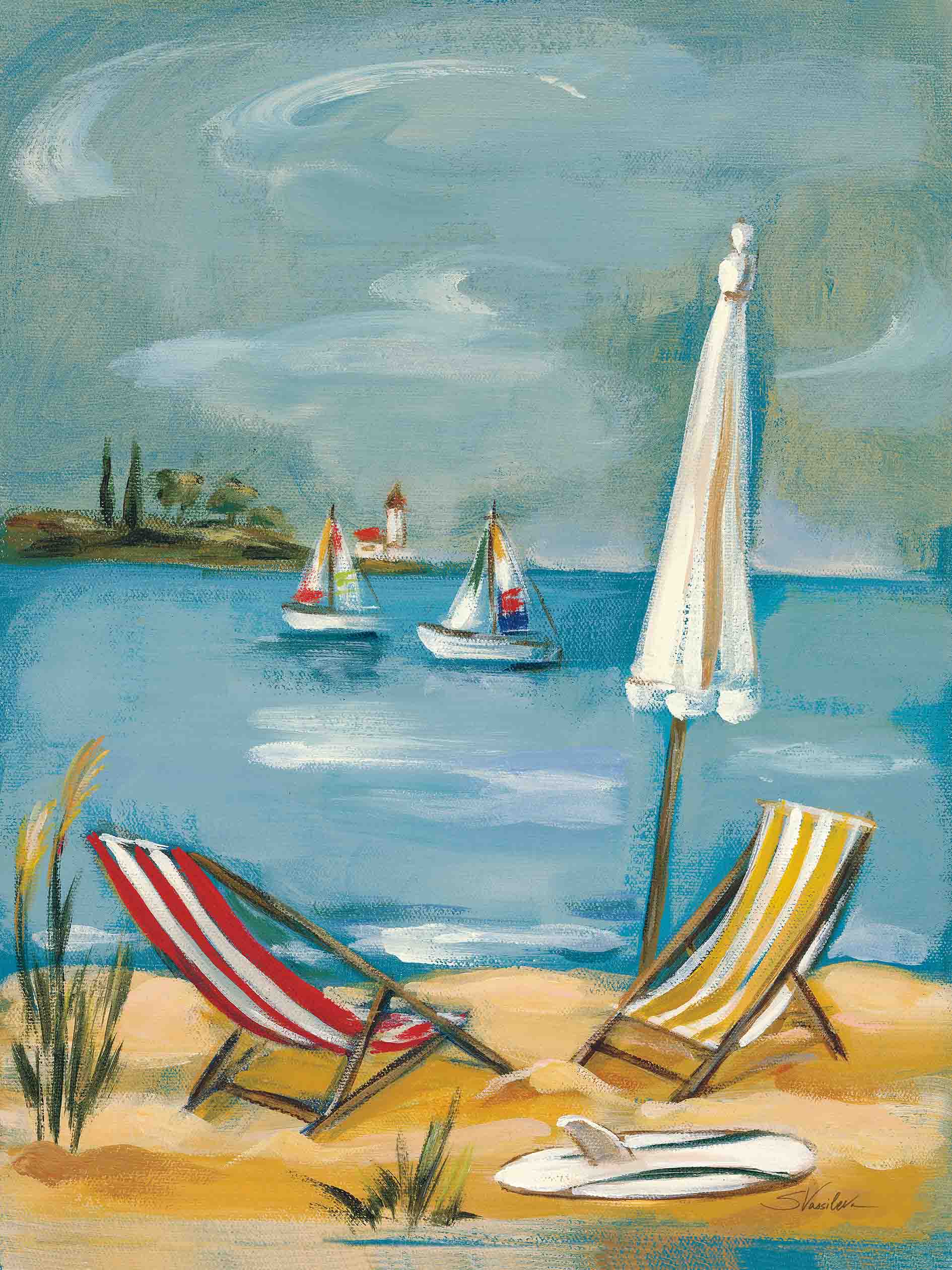 Turquoise Bay Triptych by Silvia Vassileva