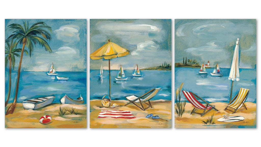 Turquoise Bay Triptych by Silvia Vassileva